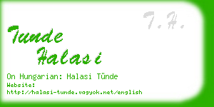tunde halasi business card